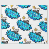 ポップアートの喜劇的なスタイルの爆弾ブーム! ラッピングペーパー (フラット)