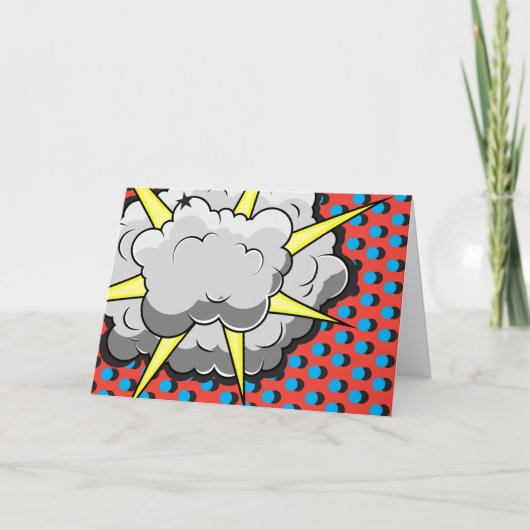 ポップアートの喜劇的なスタイルの爆発 カード (正面)