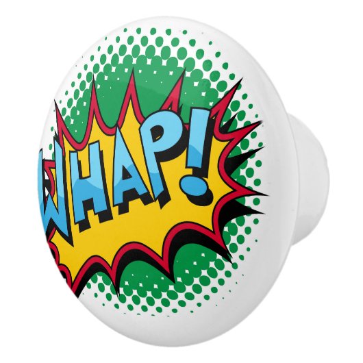 ポップアートの喜劇的なスタイルは痛打します! セラミックノブ (右)