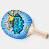 ポップアートの喜劇的なスタイルブーム! パーソナライズ 卓球ラケット (横)