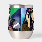 ポップアートの女性とレコード (右面)