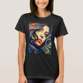 ポップアートの女性 Tシャツ (正面)