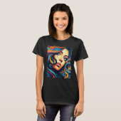 ポップアートの女性 Tシャツ (正面フル)