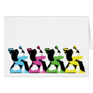 ポップアートの子犬カード