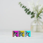 ポップアートの子犬 スキニー名刺 (スタンド正面)