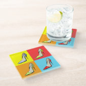 ポップアートの小剣のガラスコースター、ファッションのテーマ ガラスコースター (アングル)