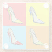 ポップアートの小剣のガラスコースター、ファッションのテーマ ガラスコースター (裏面)