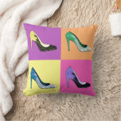 ポップアートの小剣はポンプでくみましたり/靴/ハイヒール クッション (ブランケット)