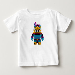 ポップアートの柄が目を引くデザイン性の高いワシのフィギュア ベビーTシャツ