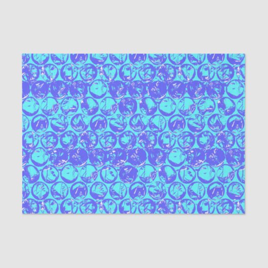 ポップアートの気泡緩衝材 薄葉紙 (正面)