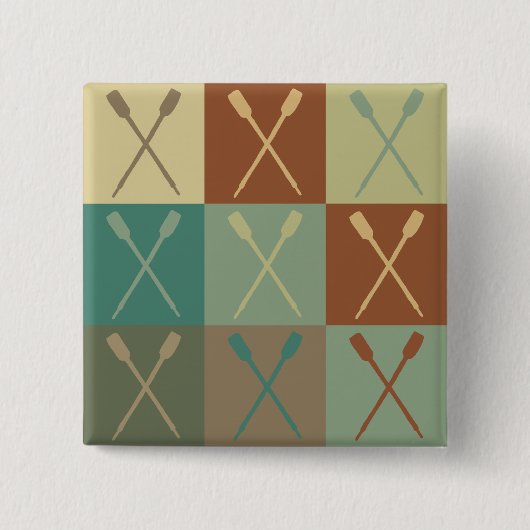 ポップアートの漕艇 缶バッジ (正面)