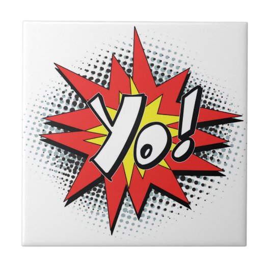 ポップアートの漫画Yo! タイル (正面)