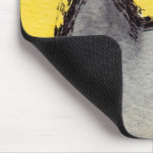 ポップアートの猫の黄色のマウスパッド マウスパッド (コーナー)