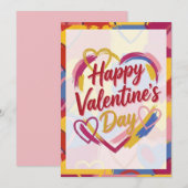 ポップアートの画家らしいバレンタインデーのポストカード シーズンカード (正面/裏面)