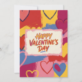 ポップアートの画家らしいバレンタインデーのポストカード シーズンカード