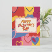 ポップアートの画家らしいバレンタインデーのポストカード シーズンカード (スタンド正面)