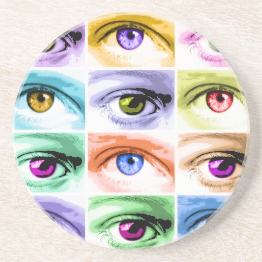 ポップアートの目 コースター (正面)