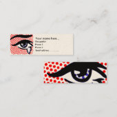 ポップアートの目 スキニー名刺 (正面/裏面)