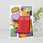 ポップアートの結婚式招待状2 招待状 (スタンド正面)