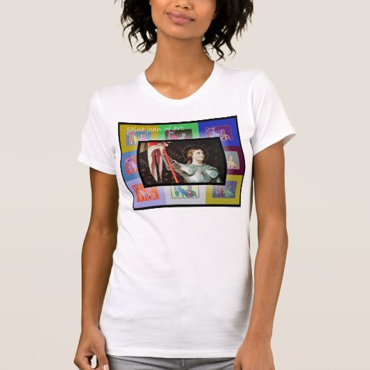 ポップアートの聖者ジャンヌダルク Tシャツ (正面)