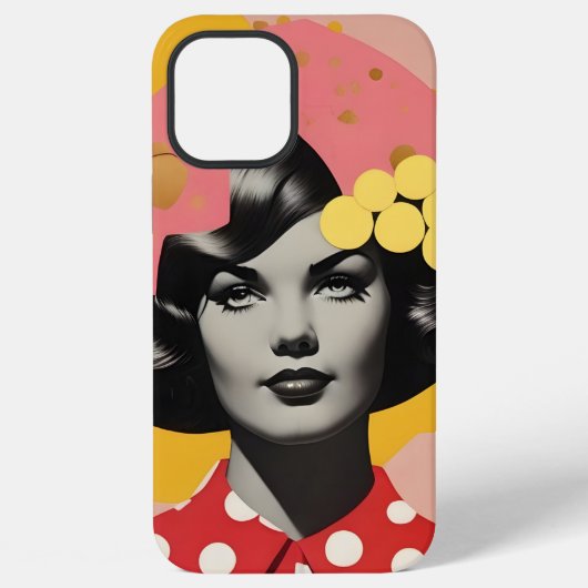 ポップアートの肖像画フォンケース iPhoneケース (裏面)