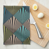 ポップアートの背景 キッチンタオル (四つ折り)