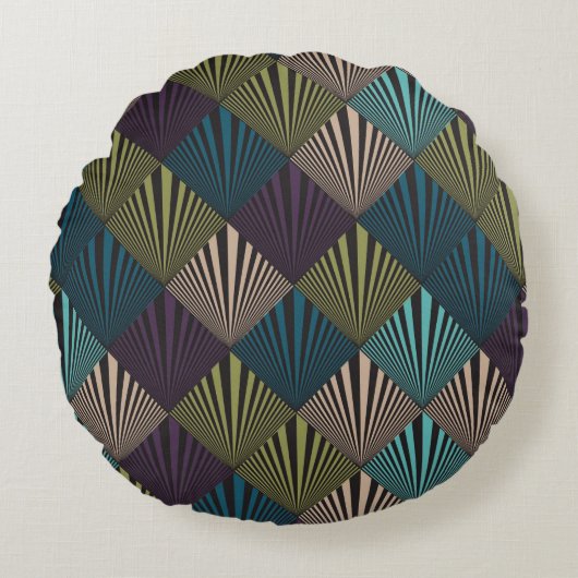 ポップアートの背景 ラウンドクッション (正面)