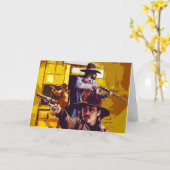 ポップアートの西部の挨拶状 カード (黄色い花)