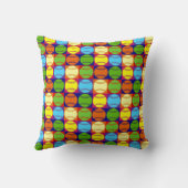 ポップアートの野球パターン クッション (裏面)