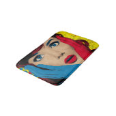 ポップアートの驚く女性 バスマット (アングル)