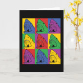 ポップアートの鮫 カード (黄色い花)