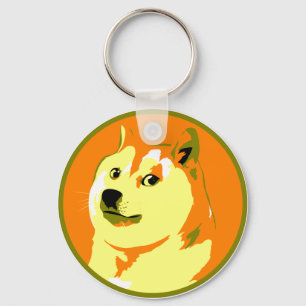 ポップアートのdogecoinのデザイン キーホルダー