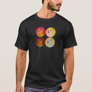 ポップアートのdogecoinのデザイン tシャツ