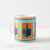 ポップアートのDreidelsのコップかマグ コーヒーマグカップ (正面左)