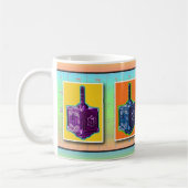 ポップアートのDreidelsのコップかマグ コーヒーマグカップ (左)