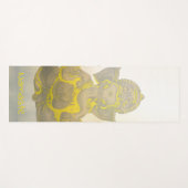 ポップアートのGaneshのヒンズー教のナマステの金象 ヨガマット (正面(横))