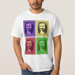 ポップアートのMeherのババのポートレートのTシャツ Tシャツ