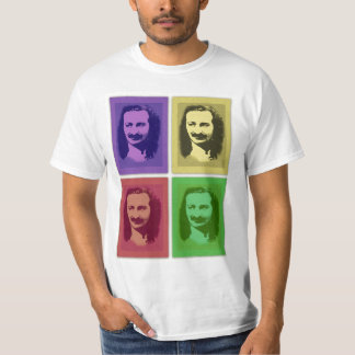 ポップアートのMeherのババのポートレートのTシャツ Tシャツ