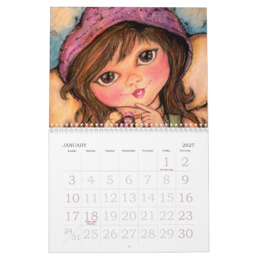 ポップアートのMinisの2012人の親友のカレンダー カレンダー (1月 2027)