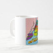 ポップアートイラストのニューヨーク市地図 コーヒーマグカップ (正面左)