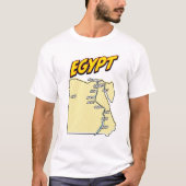 ポップアートイラストエジプト地図 Tシャツ (正面)