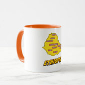 ポップアートイラストエチオピア地図 マグカップ (正面左)