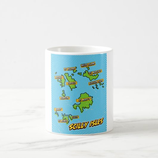 ポップアートイラストシリー諸島地図 コーヒーマグカップ (中央)