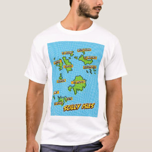 ポップアートイラストシリー諸島地図 Tシャツ