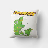 ポップアートイラストデンマーク地図 クッション (裏面)