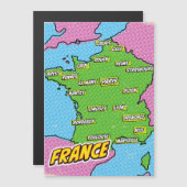 ポップアートイラストフランス地図 (正面/裏面)