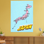 ポップアートイラスト日本地図 キャンバスプリント (インサイチュ (リビング))