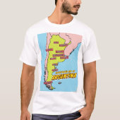 ポップアートイラスト アルゼンチン Tシャツ (正面)