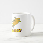 ポップアートイラスト モロッコ地図 コーヒーマグカップ (正面右)