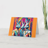 ポップアートイースターバニー カード (正面)
